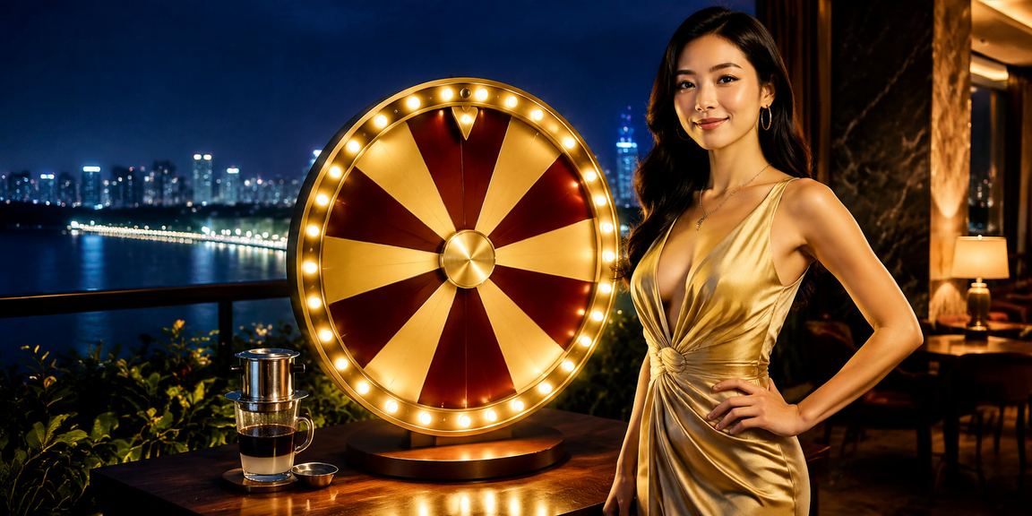 Người dùng tại Hà Nội vừa uống cà phê vừa tham gia chương trình quay thưởng may mắn trực tuyến