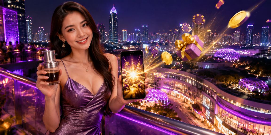 Người dùng TP. Hồ Chí Minh xem lịch thể thao trên điện thoại bên ly cà phê sáng